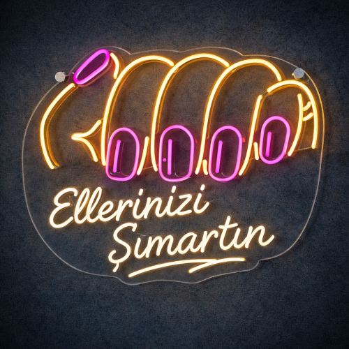 Ellerinizi Şımartın LED Işıklı Neon Tabela - Güzellik Salonu Decor